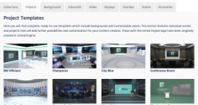 Biblioteca de plantillas de escenarios